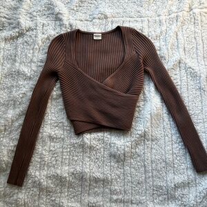 Abercrombie & Fitch Chocolate Ribbed Sweater